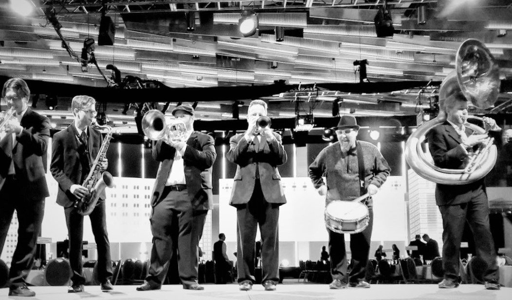New Basics Brass Band black and white performance edit cropped2